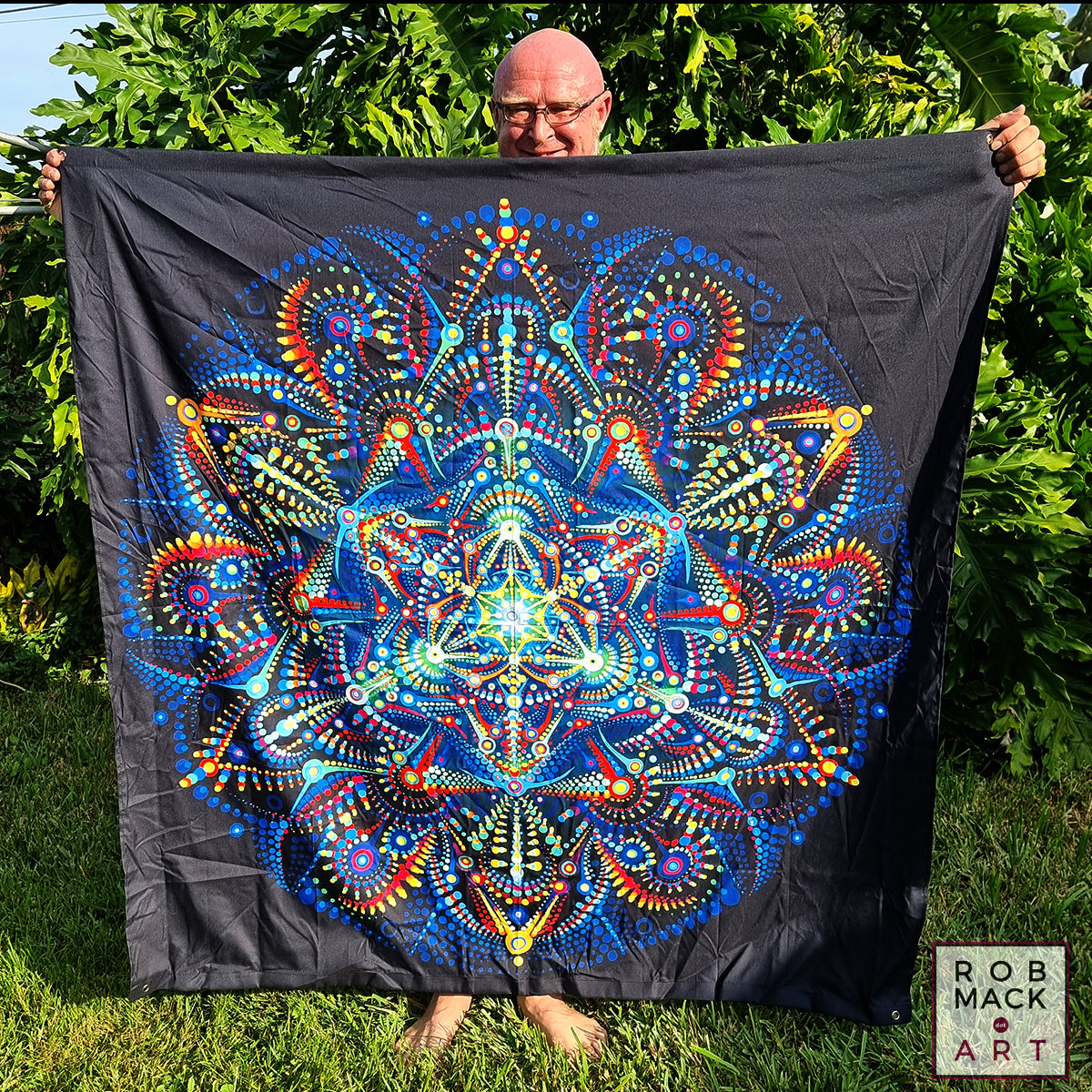 NEW Extra Vibrant MERKABA MAGIC 1.5m Tapestry