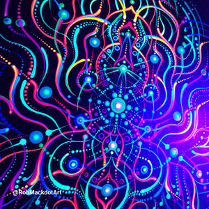 60cm Original Psychedelic Artwork 32
