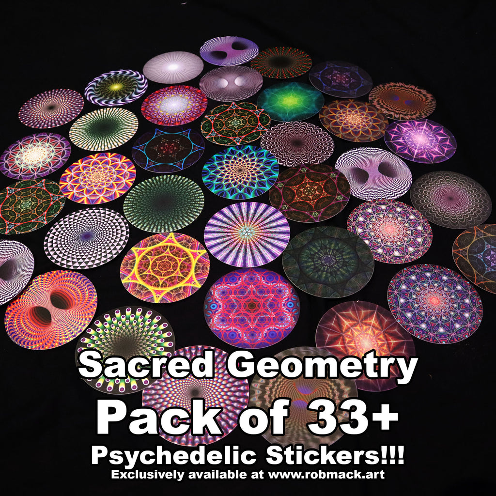 Sacred Geometry 33+ Psychedelic Sticker pack