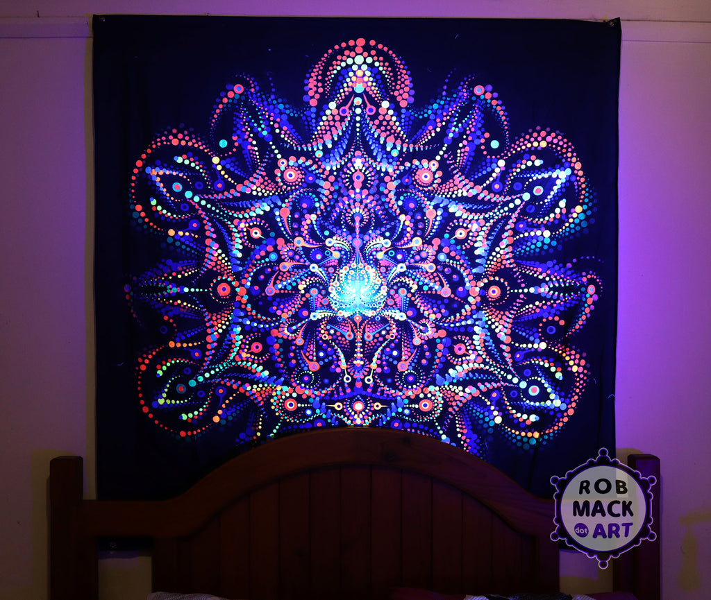 150cm 'Absolute Activation' Psychedelic Art Tapestry