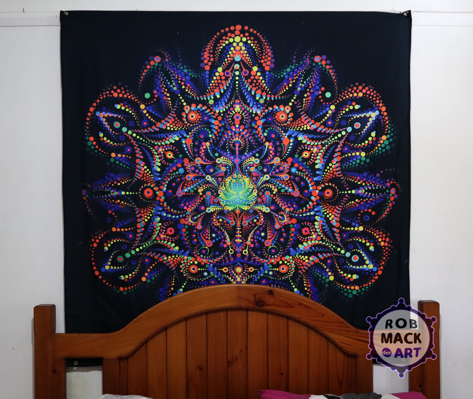 150cm 'Absolute Activation' Psychedelic Art Tapestry