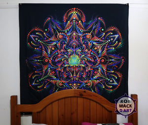 150cm 'Absolute Activation' Psychedelic Art Tapestry