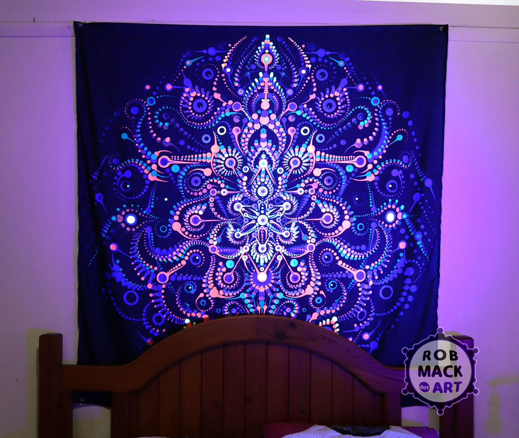 150cm 'Alien Airstrip' Psychedelic Art Tapestry