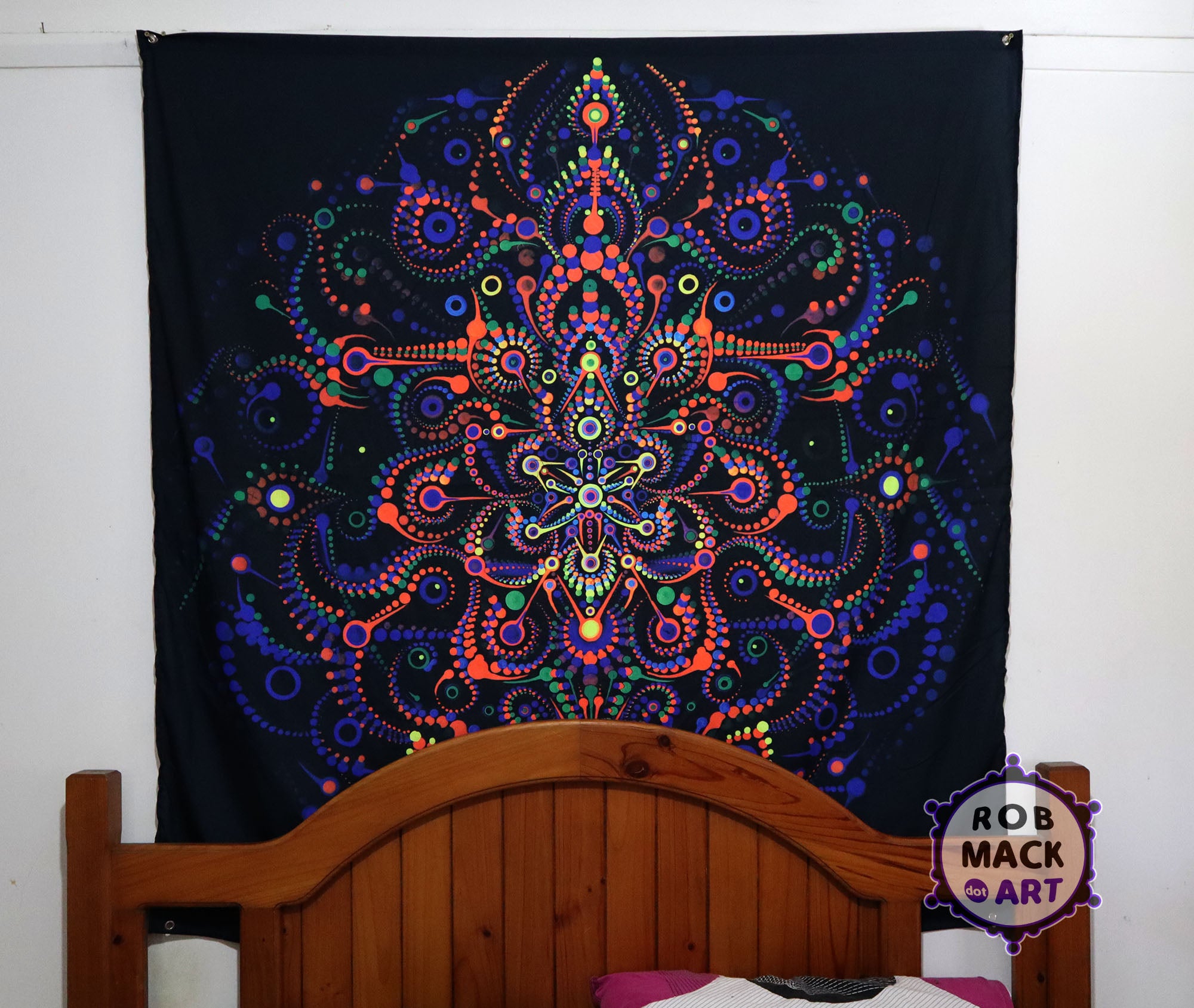 150cm 'Alien Airstrip' Psychedelic Art Tapestry