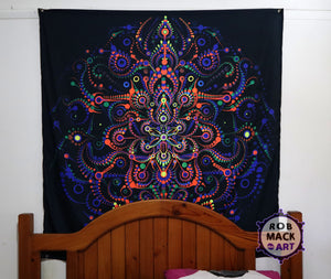 150cm 'Alien Airstrip' Psychedelic Art Tapestry