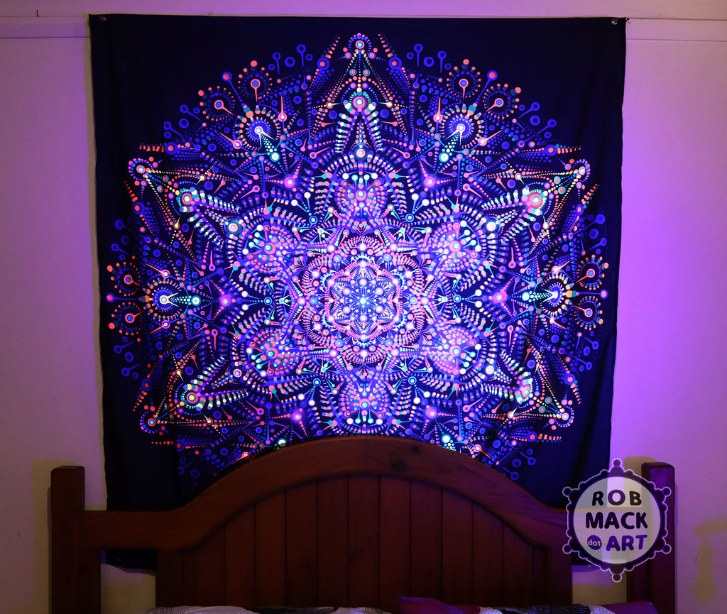 150cm 'Crown Jewel' Psychedelic Art Tapestry