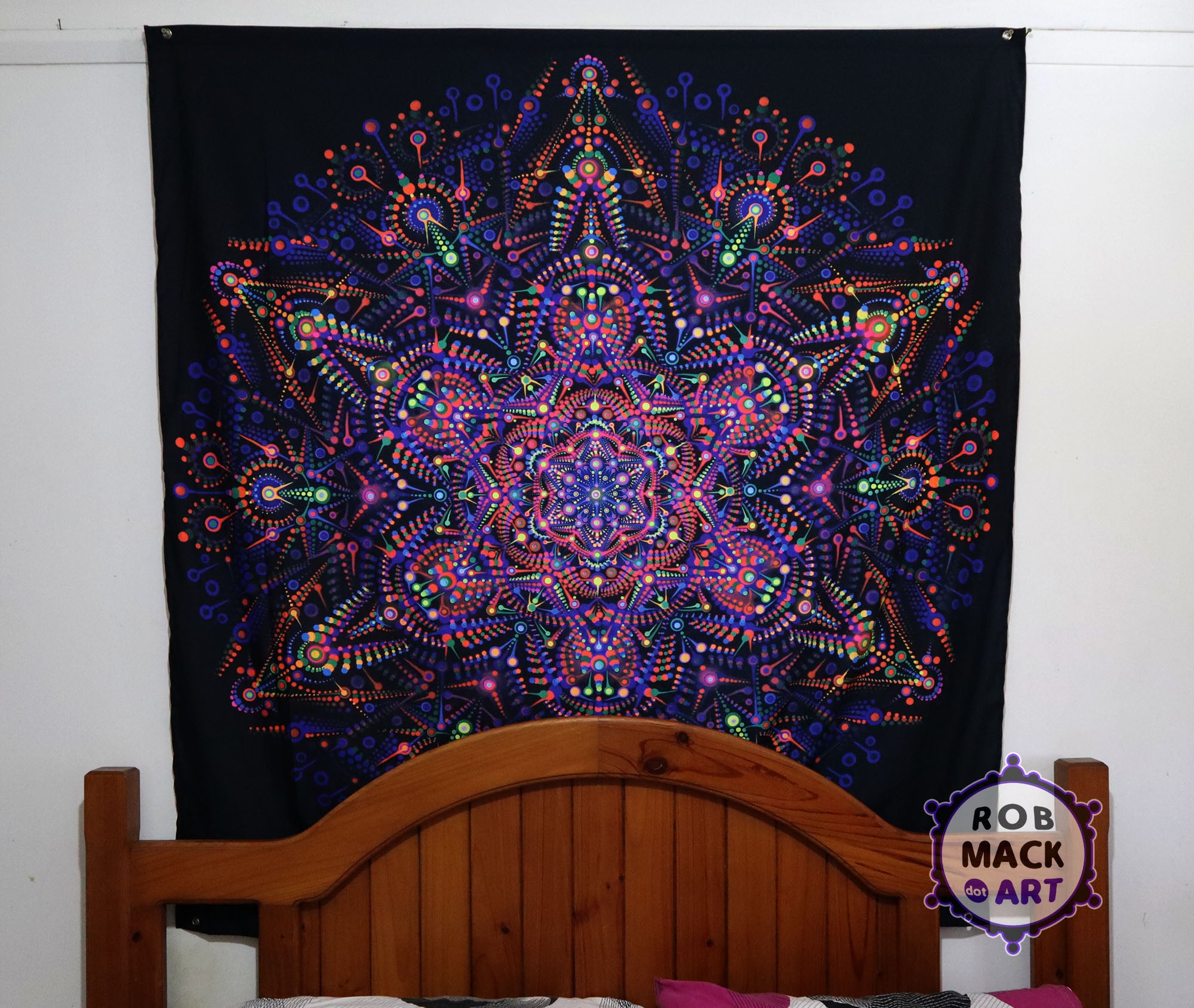 150cm 'Crown Jewel' Psychedelic Art Tapestry