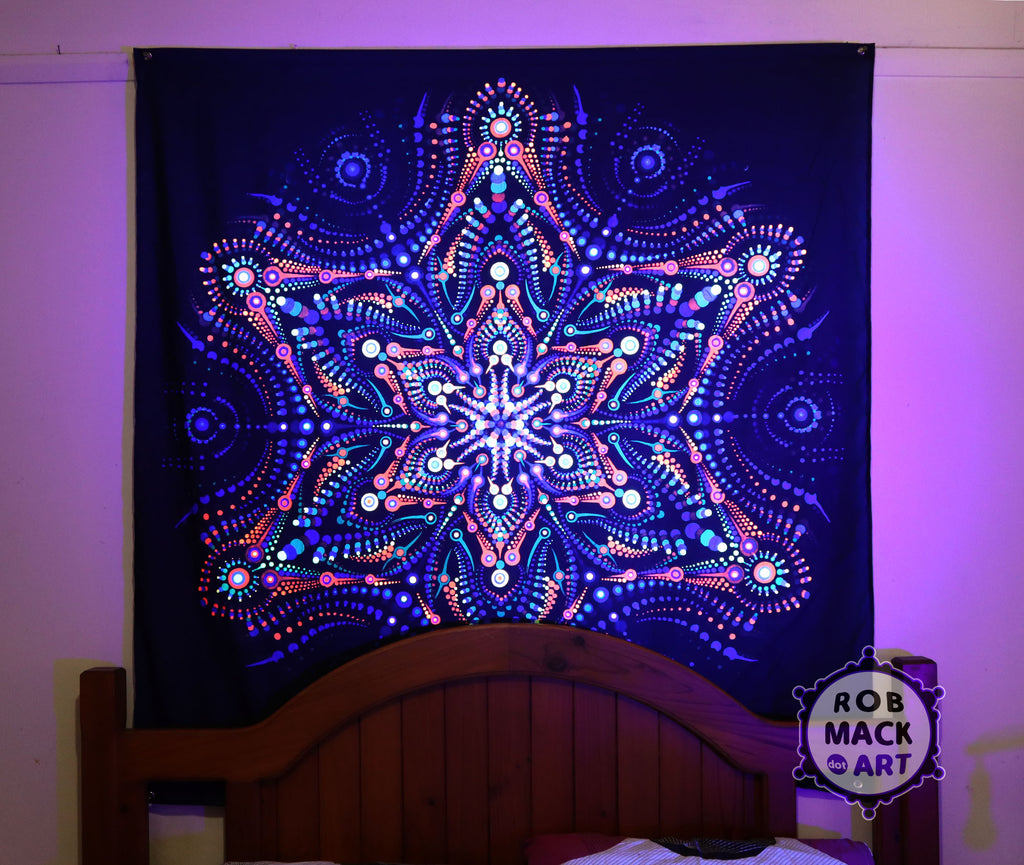 150cm 'Dragons Delight' Psychedelic Art Tapestry