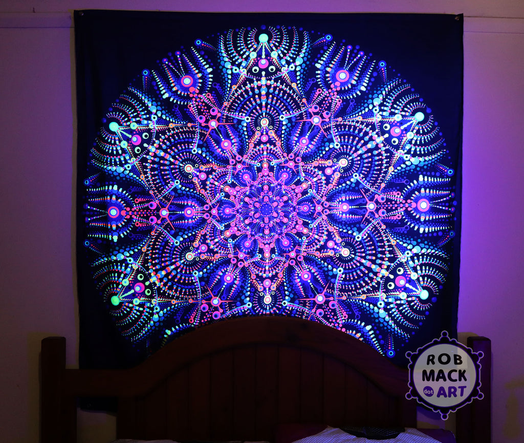 150cm 'Healing Haven 2' Psychedelic Art Tapestry