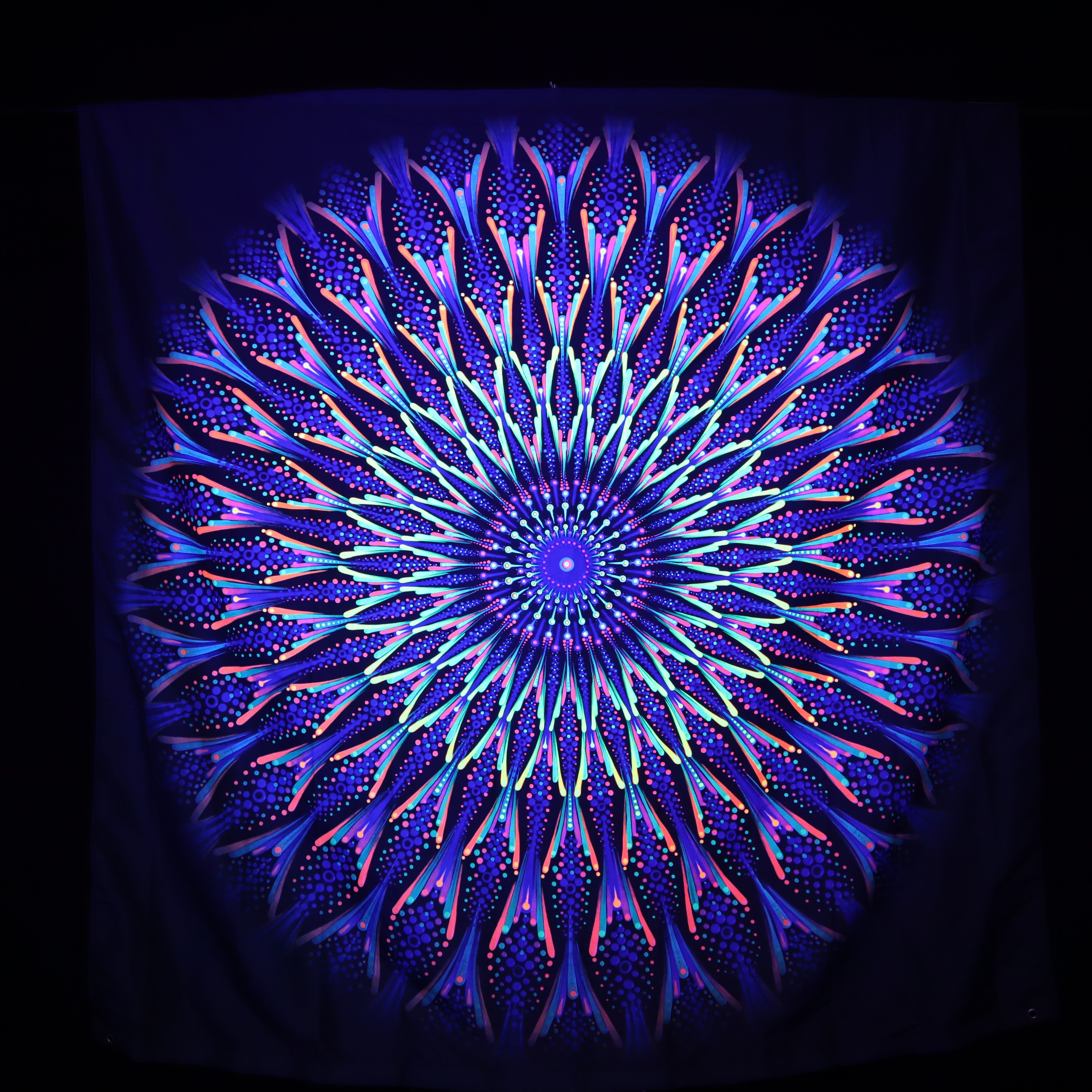 150cm Watchful Wavelength UV REACTIVE Tapestry