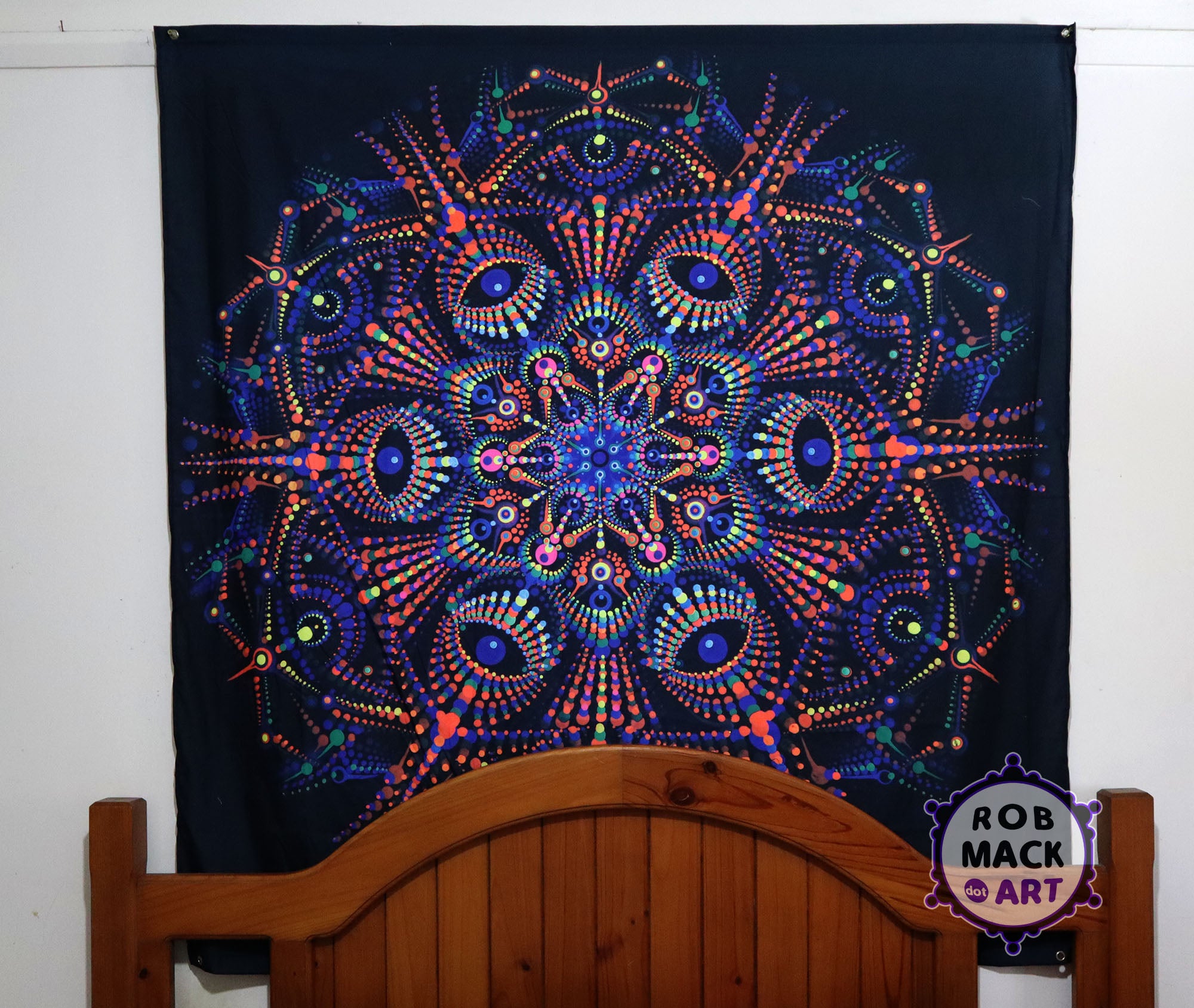 150cm 'Jammin Jesters' Psychedelic Art Tapestry