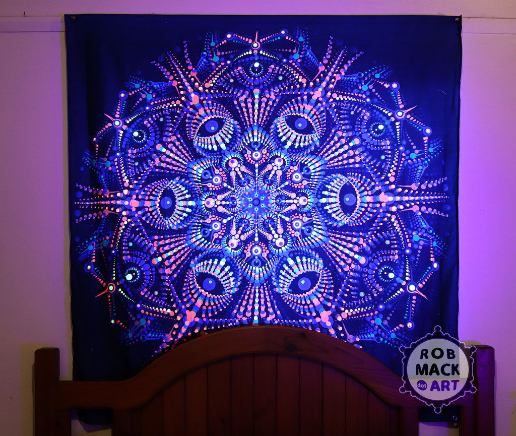 150cm 'Jammin Jesters' Psychedelic Art Tapestry