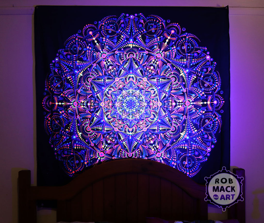 150cm 'Revived Reality' Psychedelic Art Tapestry