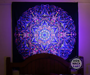 150cm 'Revived Reality' Psychedelic Art Tapestry