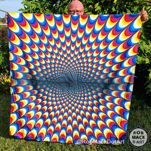 150cm Cortex Vortex Psychedelic Art Tapestry