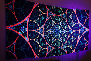 3 metre Fractal Forest Psychedelic Art Tapestry