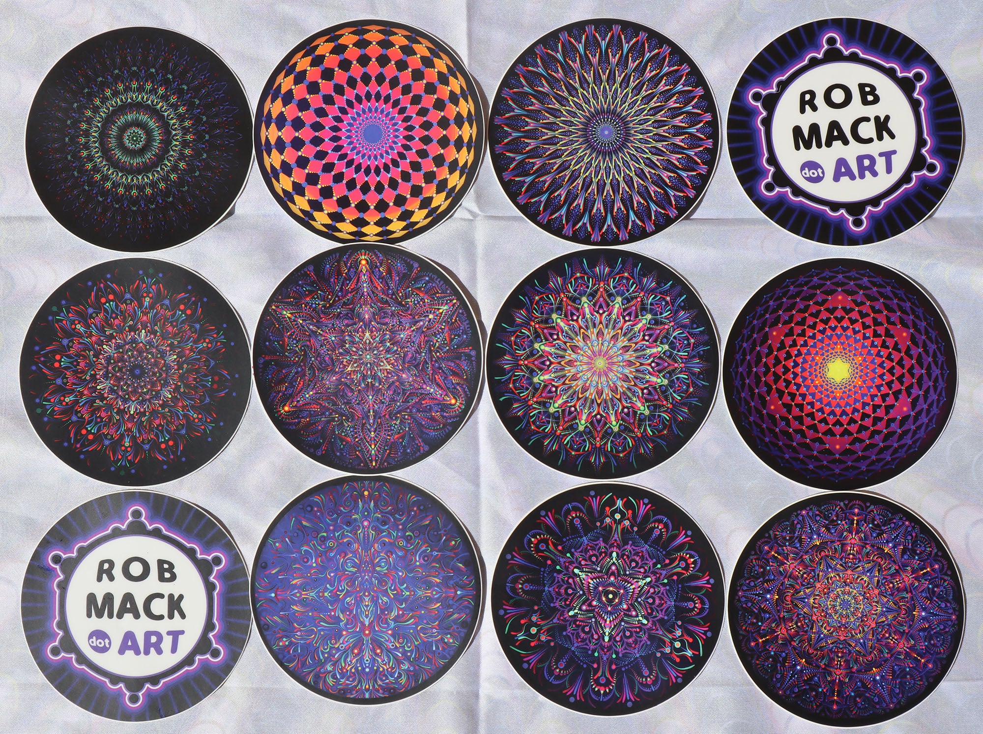Premium Permanent Vinyl Psychedelic Art Stickers